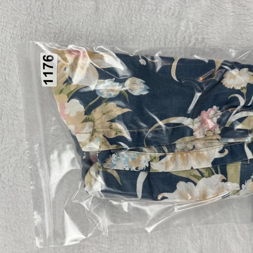 Polo Ralph Lauren Floral Shorts Mens 32 Blue Linen Blend Straight Fit‎ Tropical
